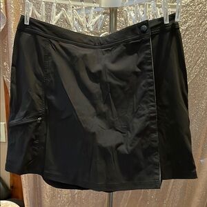 L.L. Bean Navy Button-Detail Skort